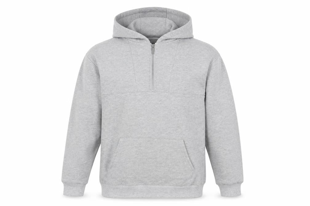 Maniere De Voir Mens Grey Cotton Pullover Hoodie Size L - Pockets