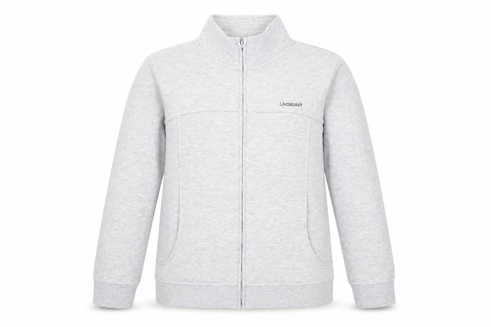 LA Gear Womens Grey Polyester Full Zip Sweatshirt Size 14 Zip - Logo Pockets