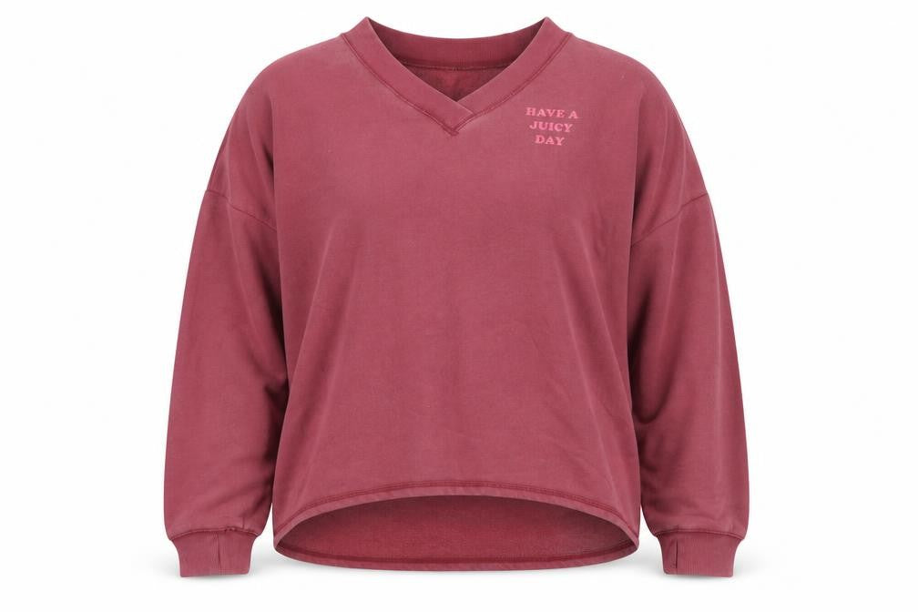Juicy Couture Womens Pink Cotton Pullover Sweatshirt Size M Pullover