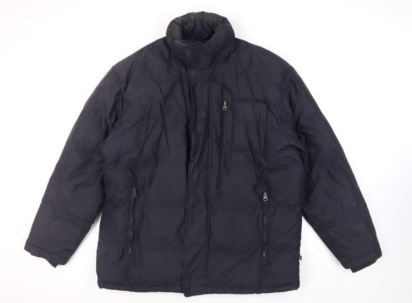 Ocean Bay Mens Black Puffer Jacket Jacket Size XL Zip