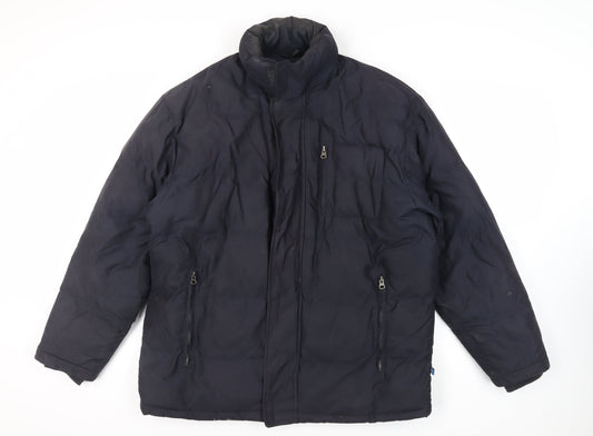 Ocean Bay Mens Black Puffer Jacket Jacket Size XL Zip
