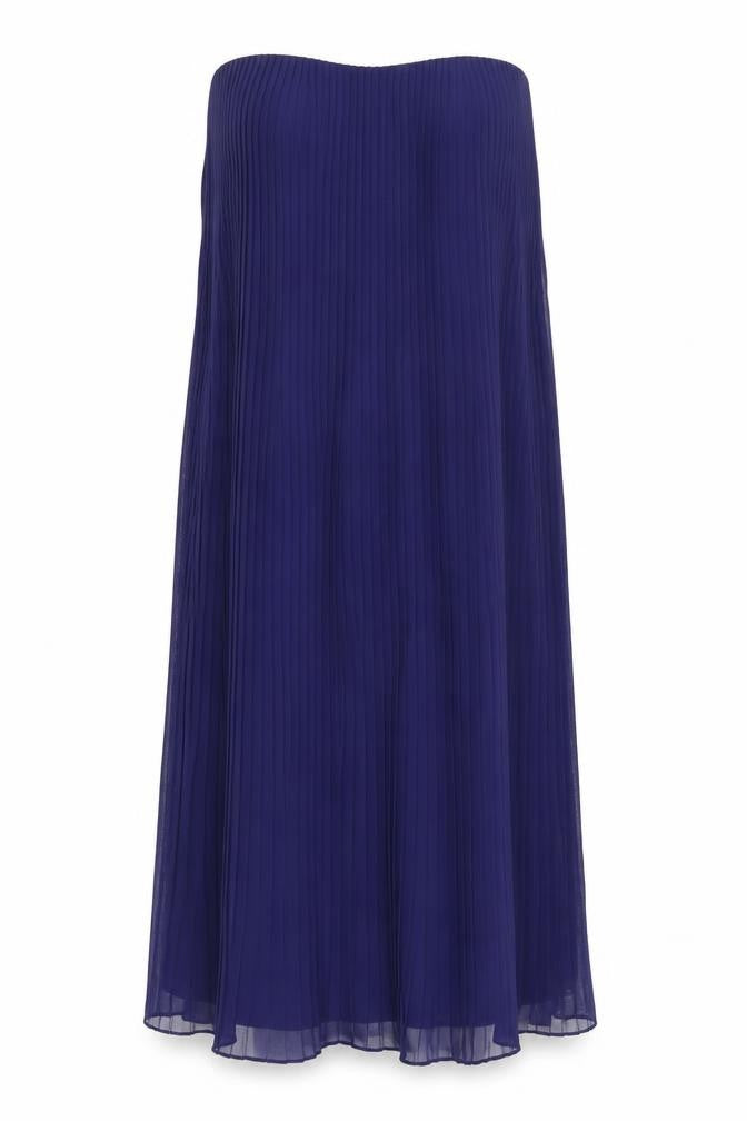 French Connection Womens Blue Polyester A-Line Size 14 Sweetheart Zip