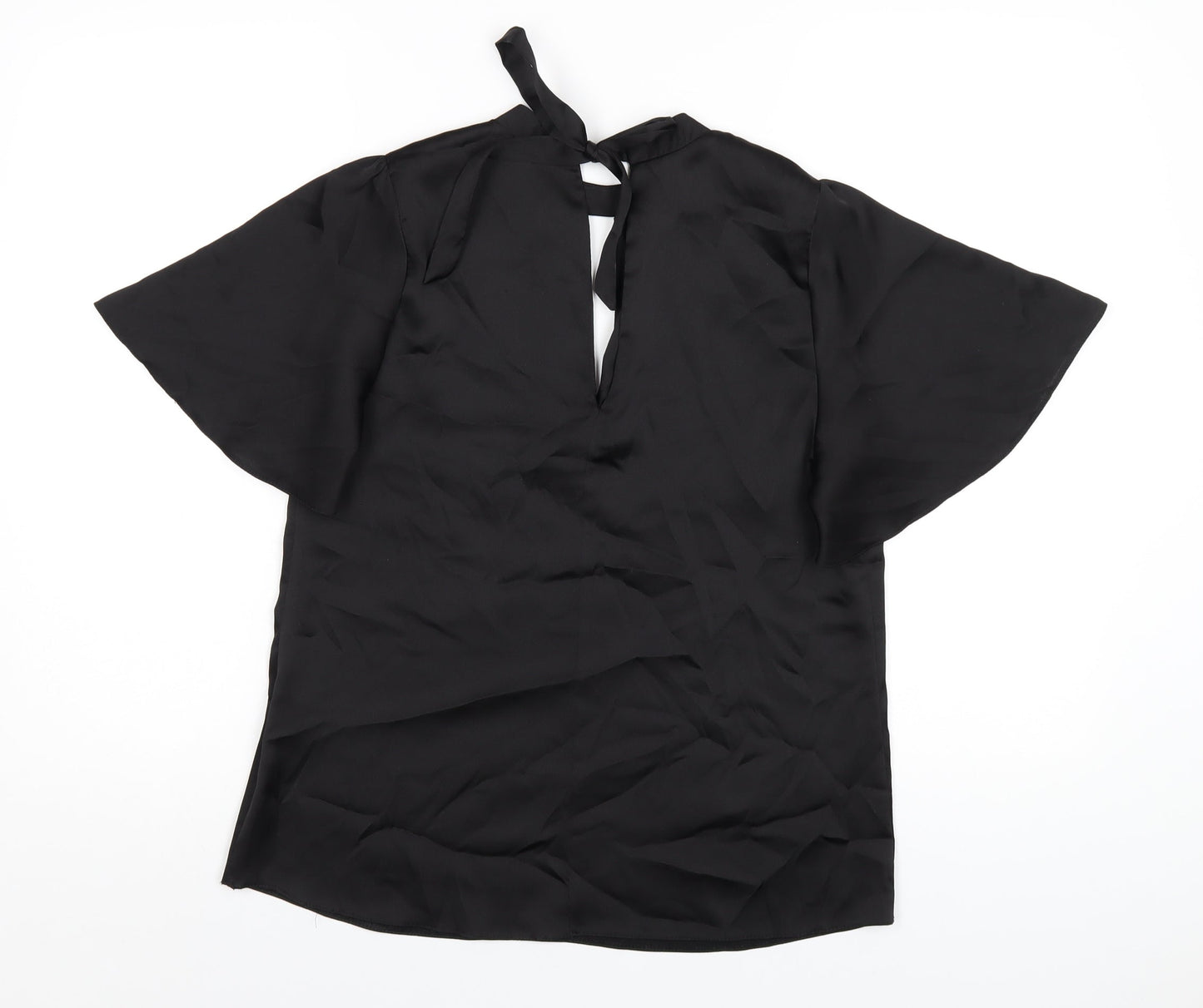 Friends Like These Womens Black Polyester Basic T-Shirt Size 8 Round Neck