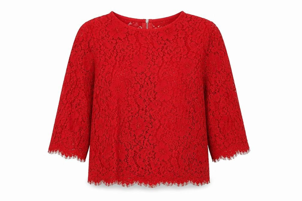 New Look Womens Red Polyamide Basic T-Shirt Size 10 Roll Neck