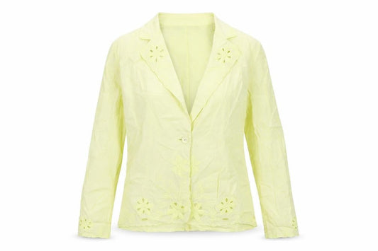 Per Una Womens Yellow Jacket Blazer Size 14 Button