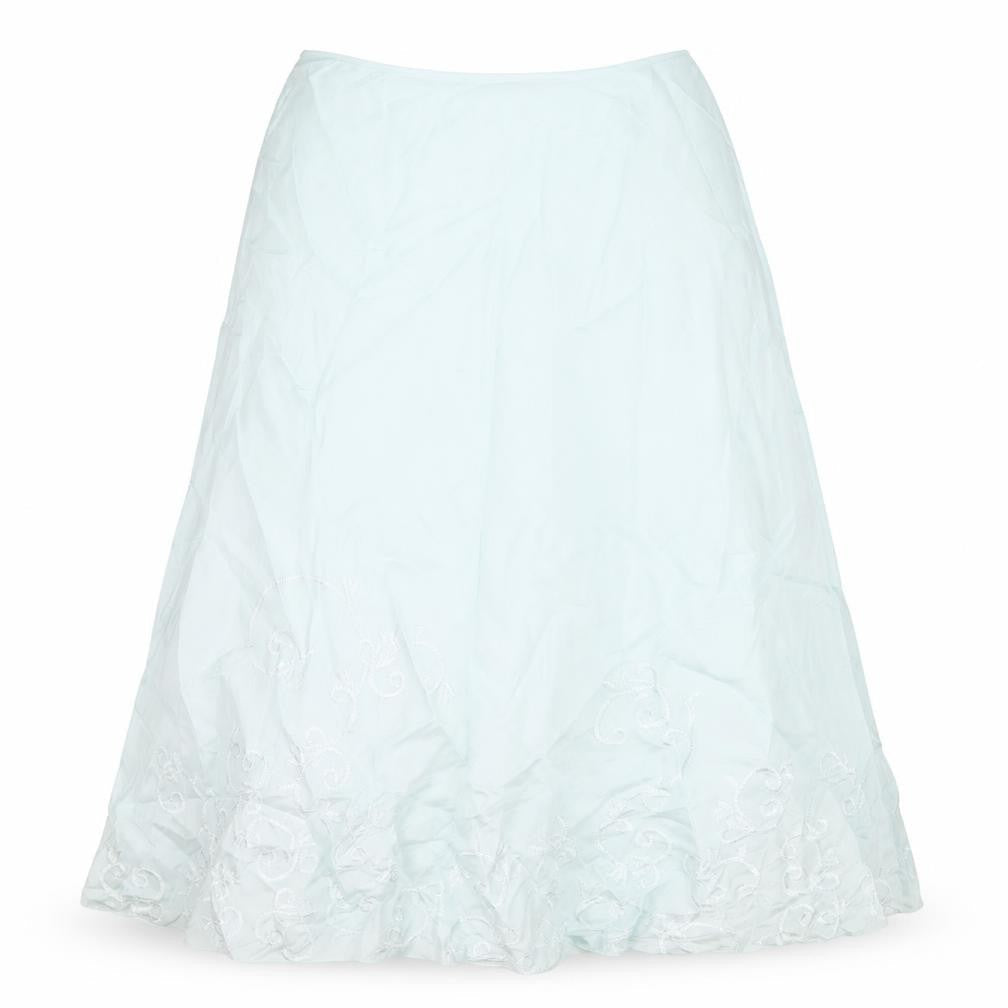 Alex & Co Womens Blue Viscose A-Line Skirt Size 18 Zip