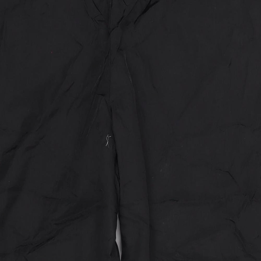 PRETTYLITTLETHING Womens Black Polyester Trousers Size 16 L31 in Regular Drawstring