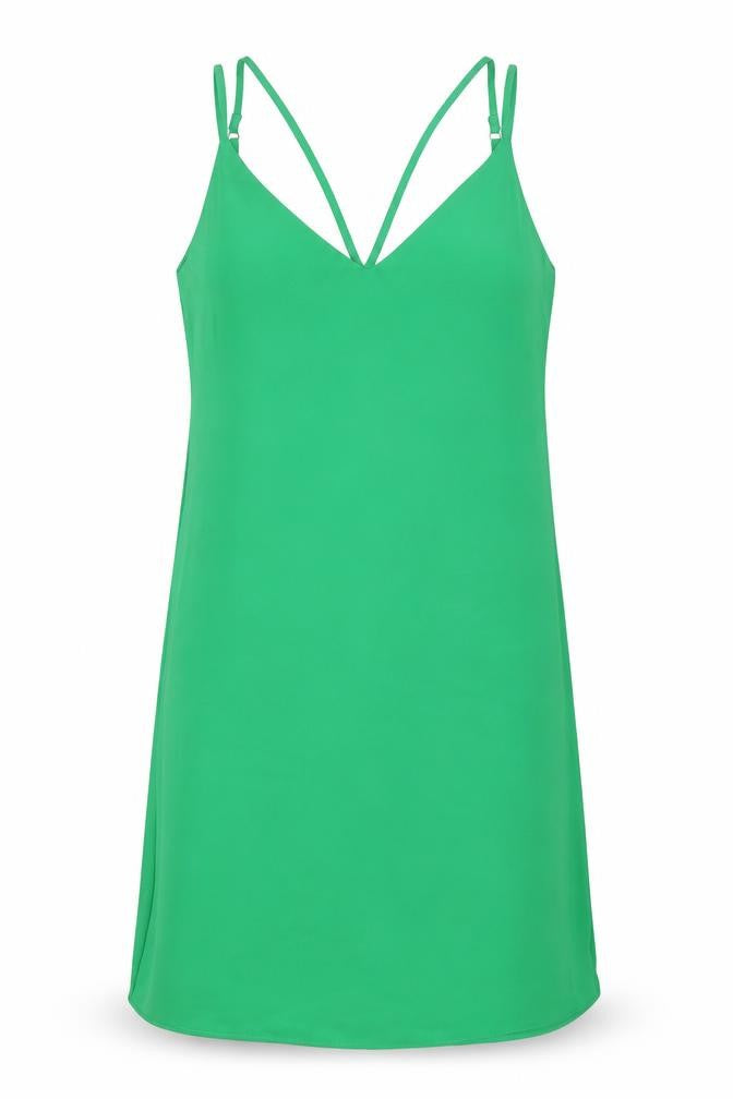 Topshop Womens Green Polyester A-Line Size 8 V-Neck Pullover