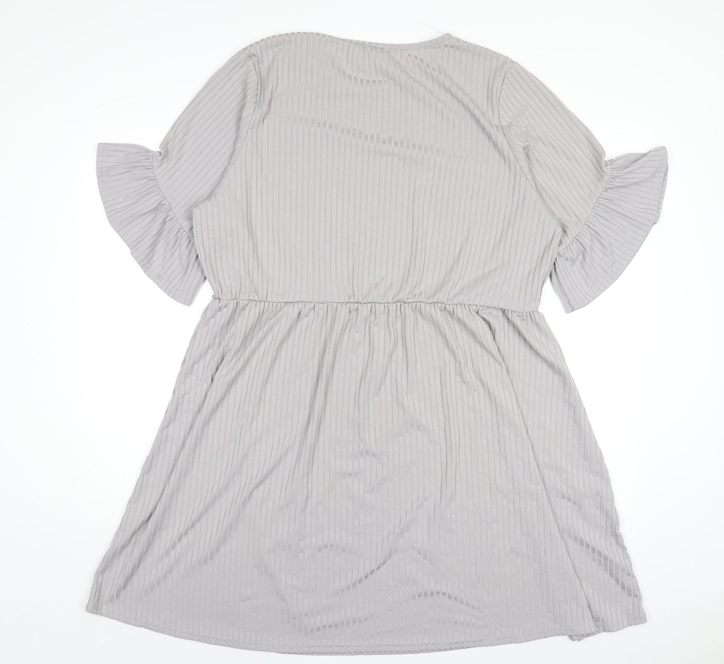 Boohoo Womens Grey Polyester A-Line Size 24 Round Neck Pullover