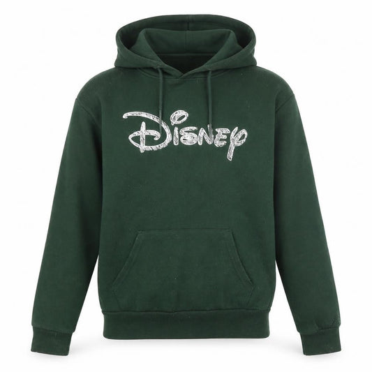 Disney Womens Green Polyester Pullover Hoodie Size S