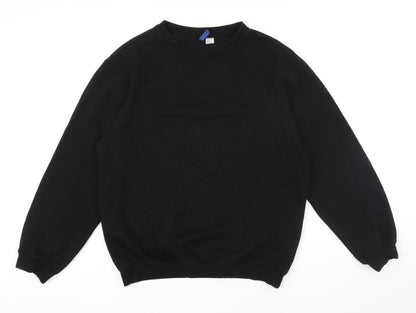 H&M Womens Black Polyester Pullover Sweatshirt Size M