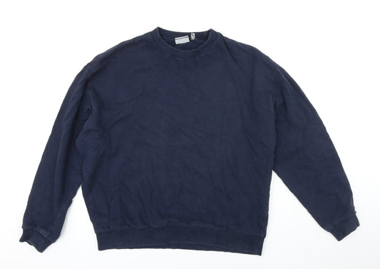 ASOS Mens Blue Cotton Pullover Sweatshirt Size S