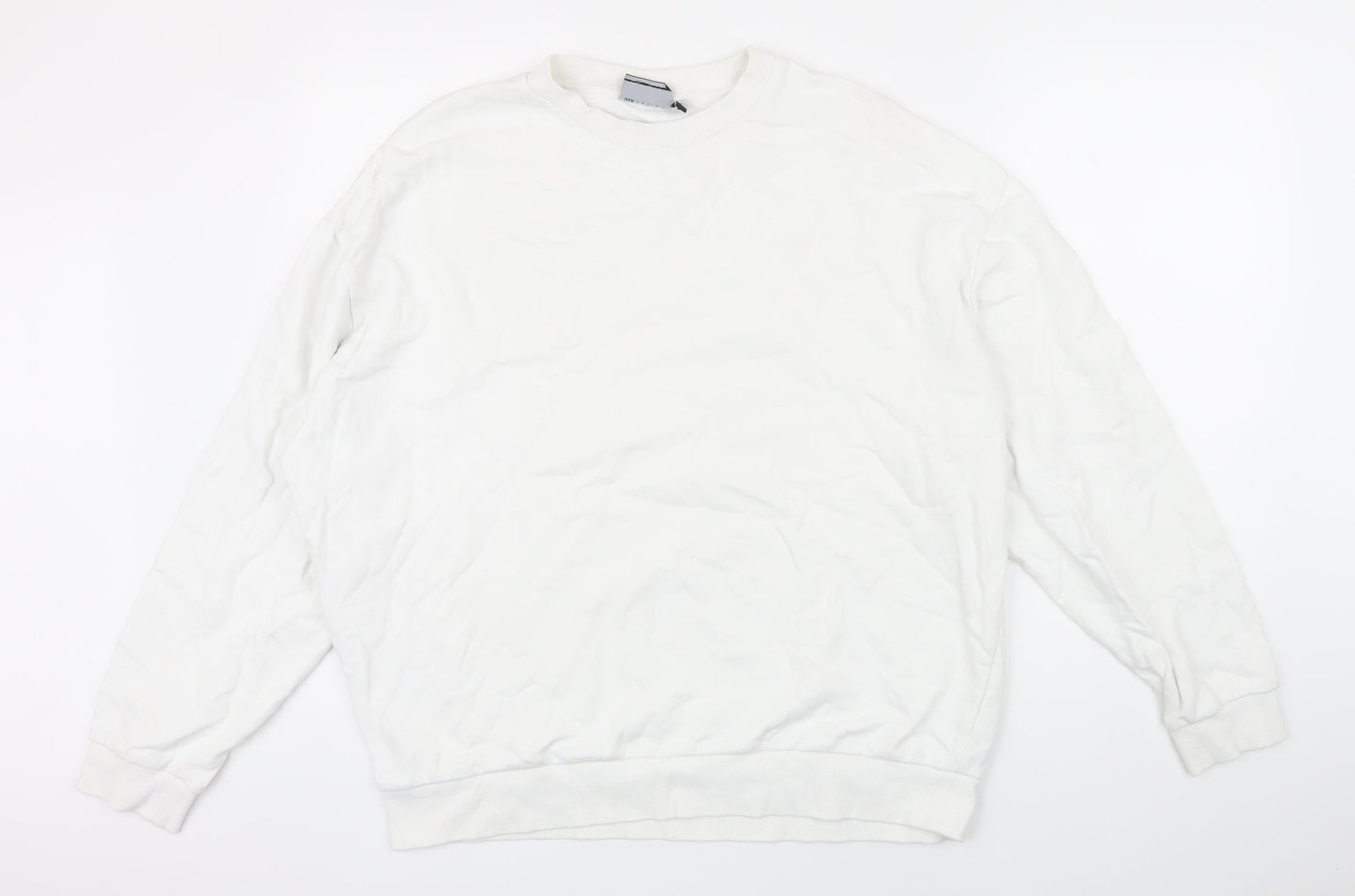 ASOS Womens White Polyester Pullover Sweatshirt Size L