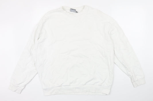 ASOS Womens White Polyester Pullover Sweatshirt Size L