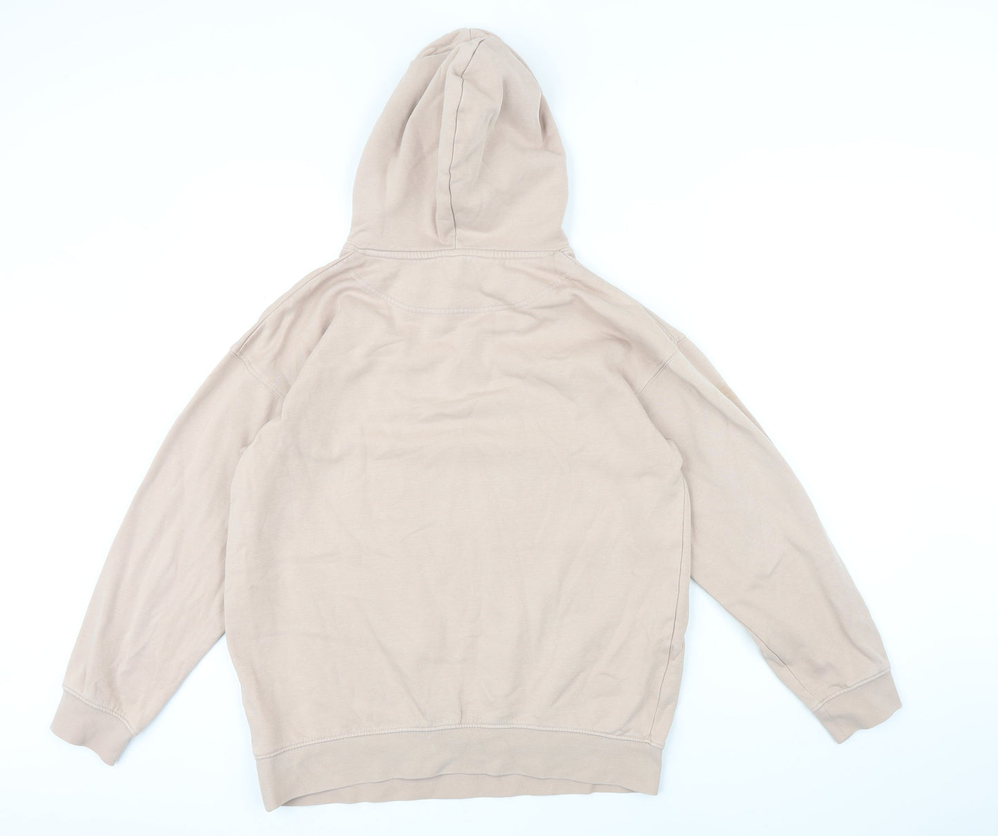 H&M Mama Womens Beige Cotton Pullover Hoodie Size S Drawstring