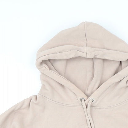 H&M Mama Womens Beige Cotton Pullover Hoodie Size S Drawstring