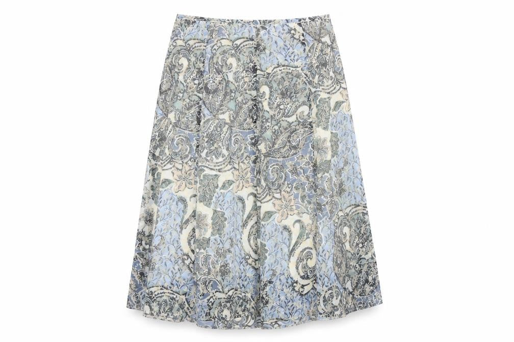 Classics Womens Multicoloured Fair Isle Viscose A-Line Skirt Size 16 Zip