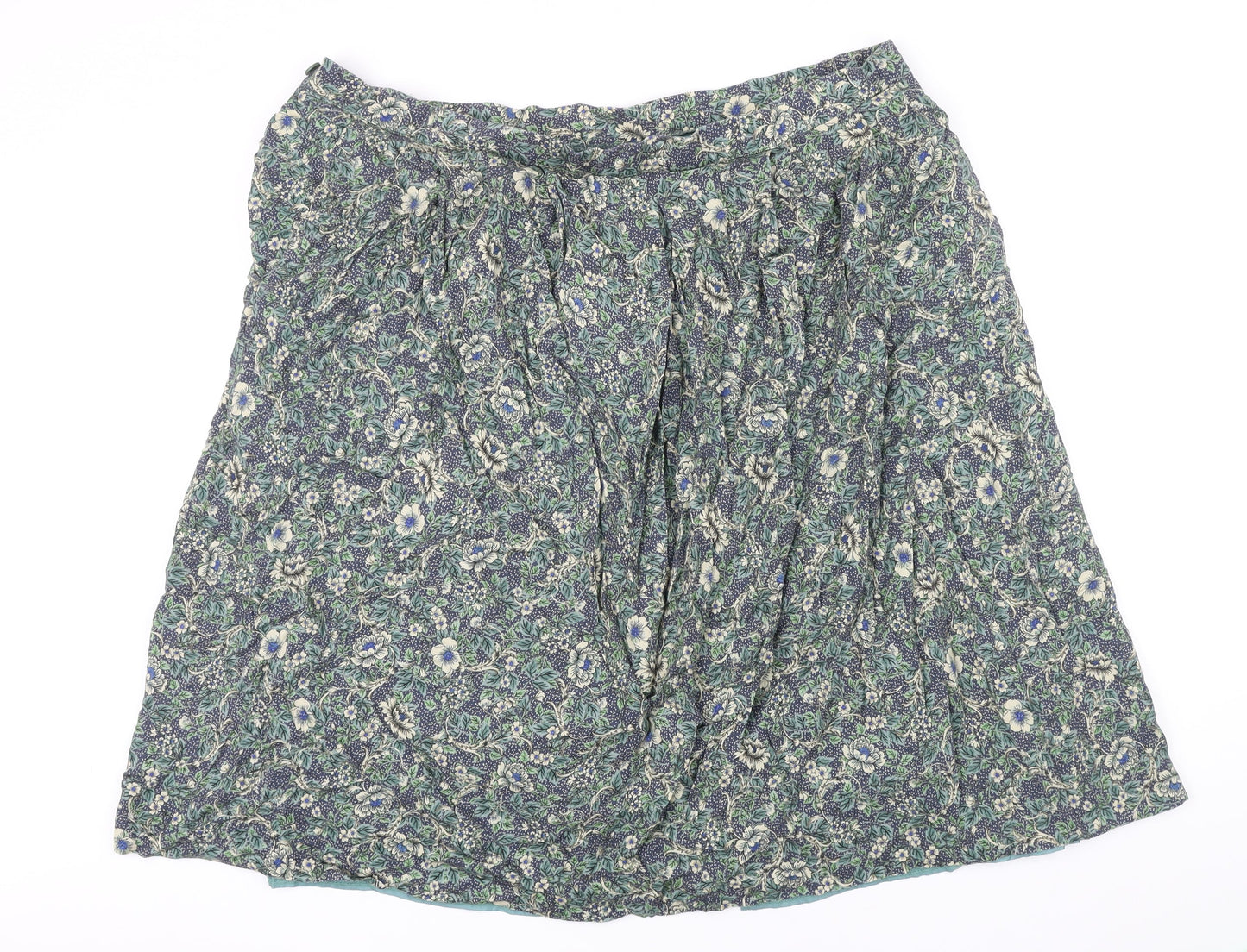 Country Collection Womens Multicoloured Floral Viscose A-Line Skirt Size 22 in Button