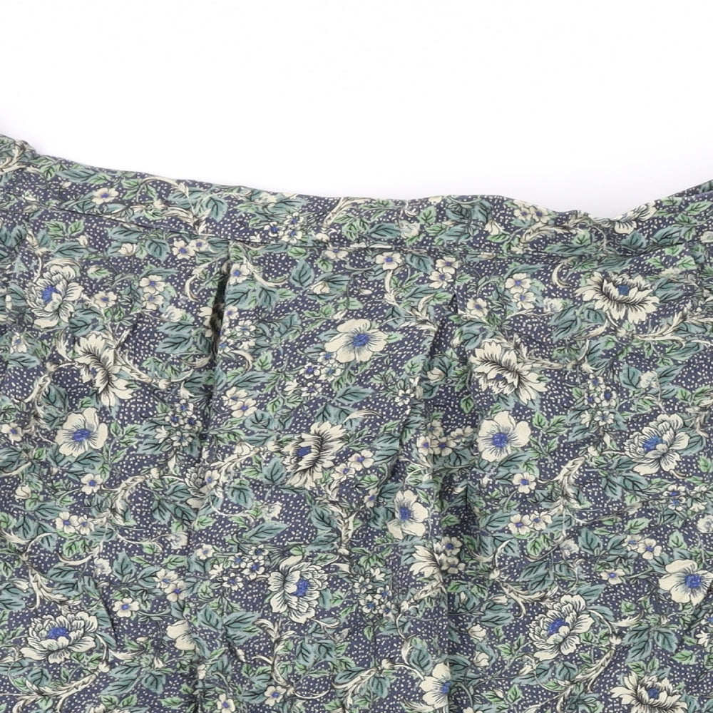 Country Collection Womens Multicoloured Floral Viscose A-Line Skirt Size 22 in Button