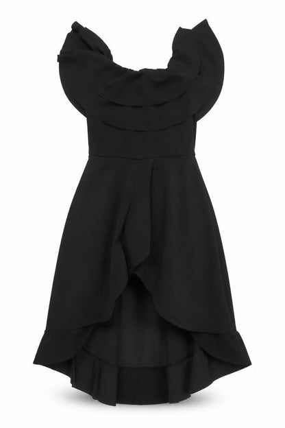 Missfiga Womens Black Polyester A-Line Size 14 Scoop Neck