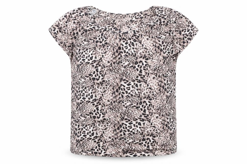Marks & Spencer Womens Multicoloured Animal Print Viscose Tunic Blouse Size 12 Scoop Neck