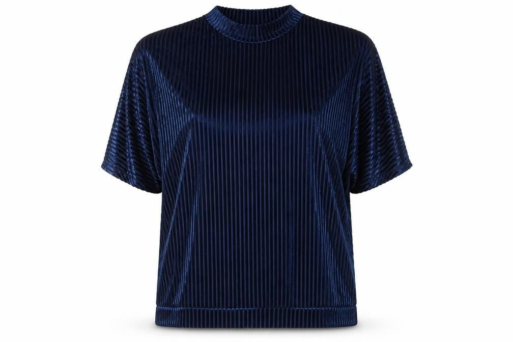 Vanting Womens Blue Polyester Tunic T-Shirt Size XL Round Neck