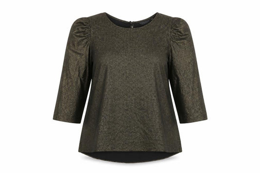 Dorothy Perkins Womens Gold Polyester Tunic Blouse Size 16 Boat Neck