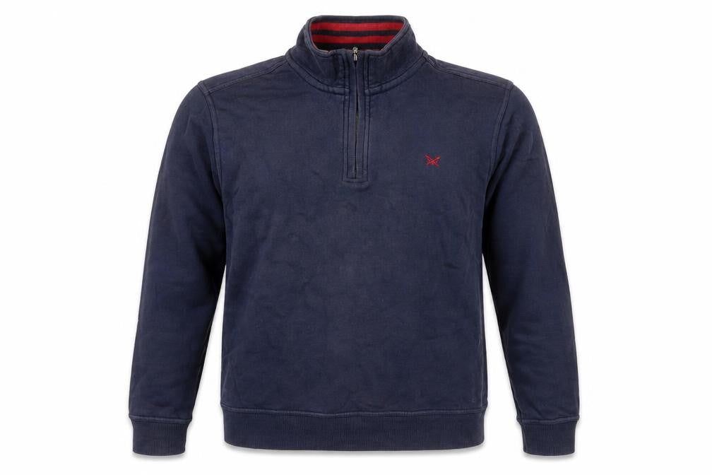 Crew Clothing Mens Blue Cotton Pullover Sweatshirt Size M