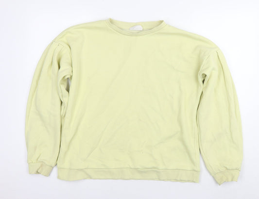 Chelsea Peers Womens Yellow Cotton Pullover Sweatshirt Size M Pullover