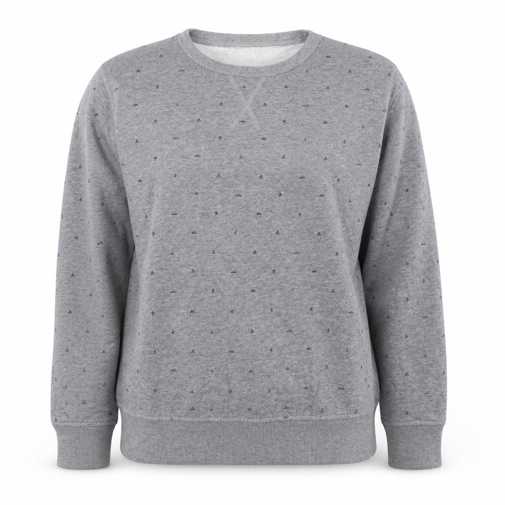 Jack Wills Womens Grey Geometric Cotton Pullover Sweatshirt Size S Pullover
