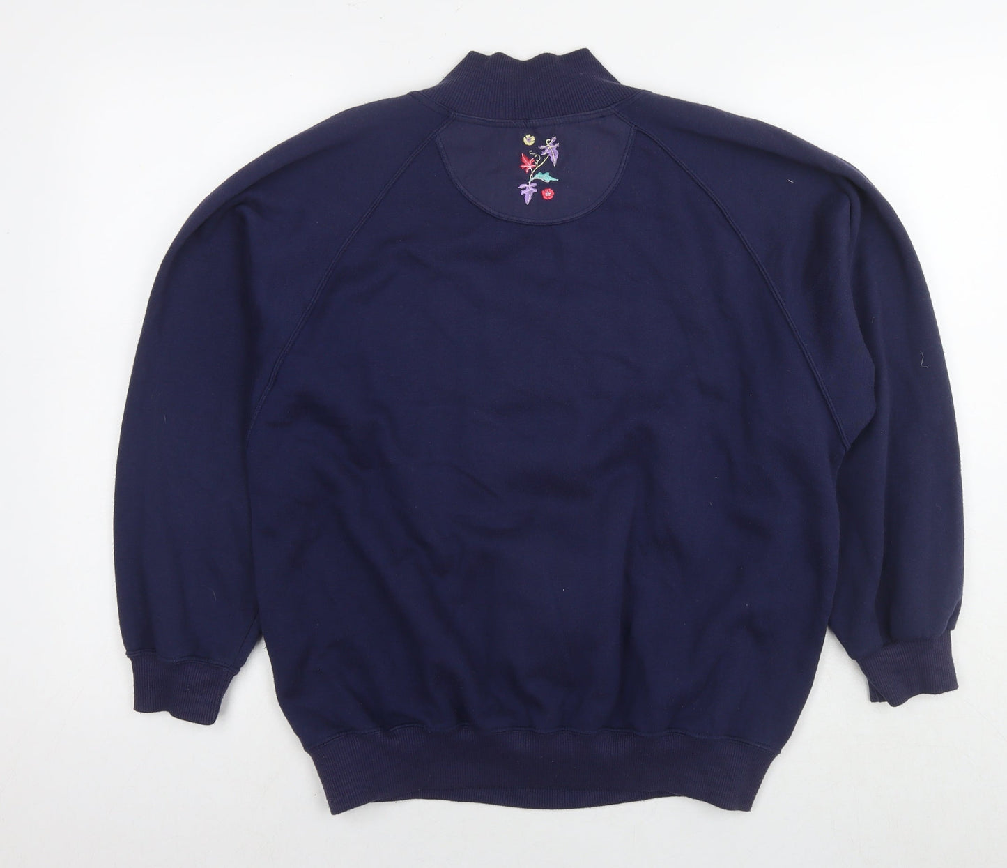 DASH Womens Blue Polyester Pullover Sweatshirt Size M Pullover