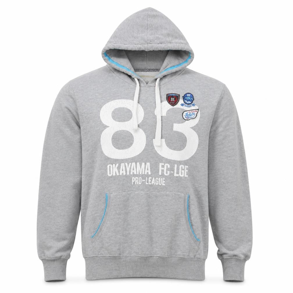 Authentic Mens Grey Cotton Pullover Hoodie Size XL - Pro-League
