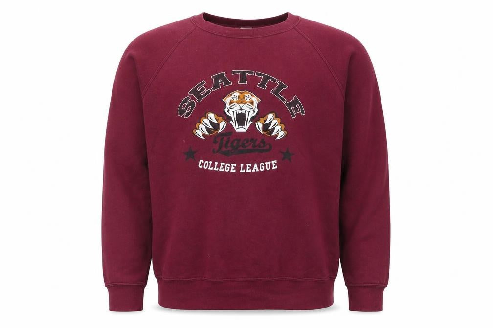 Seattle Womens Purple Cotton Pullover Sweatshirt Size L Pullover - Tiger