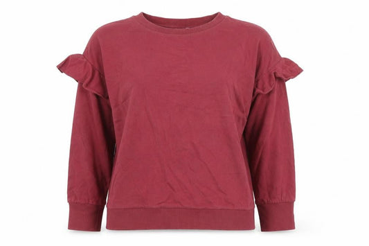 And/Or Womens Red Cotton Pullover Sweatshirt Size 12 Pullover