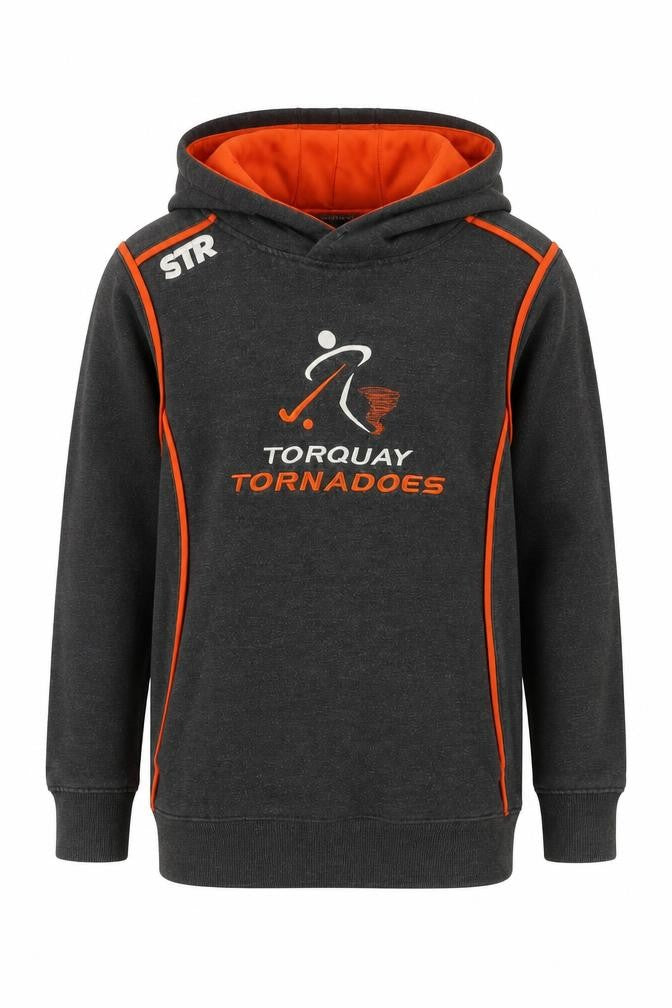 STR Boys Grey Polyester Pullover Hoodie Size 12 Years Pullover - Torquay Tornadoes