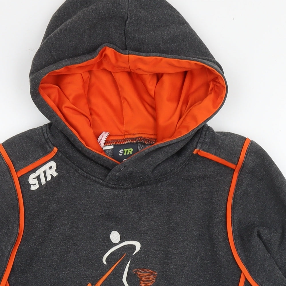 STR Boys Grey Polyester Pullover Hoodie Size 12 Years Pullover - Torquay Tornadoes