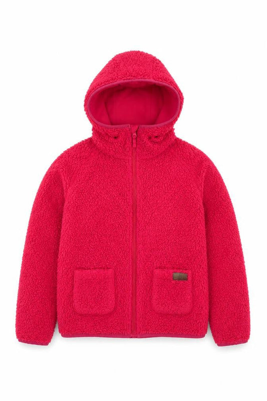 Hi Gear Girls Pink Jacket Size 9-10 Years Zip - Teddy Fleece