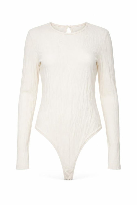 American Apparel Womens Beige Viscose Bodysuit One-Piece Size L Snap