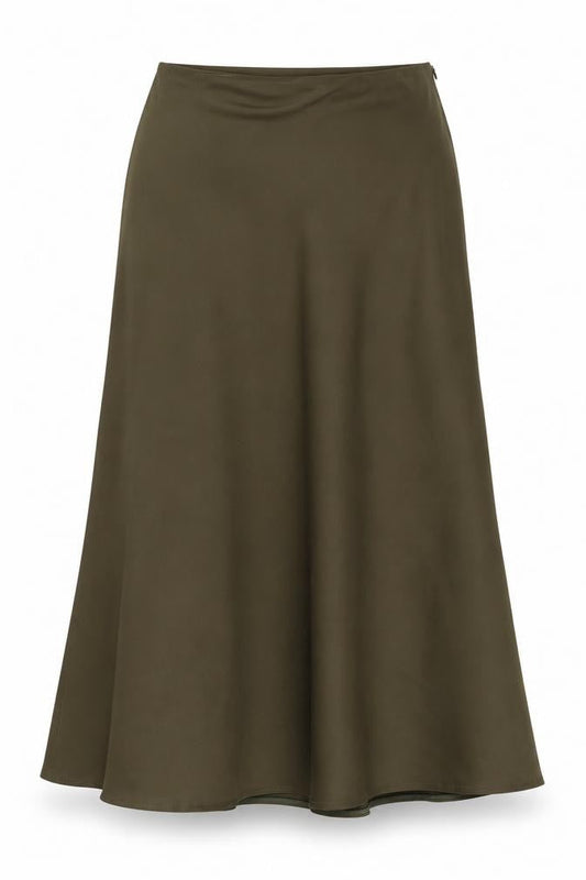 Mad Jak Design Womens Green Polyester A-Line Skirt Size 32 in Zip
