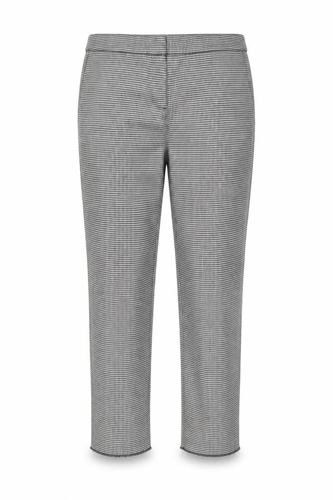 Jasmine&Julianna Womens Grey Geometric Viscose Trousers Size 12 L26 in Regular Button