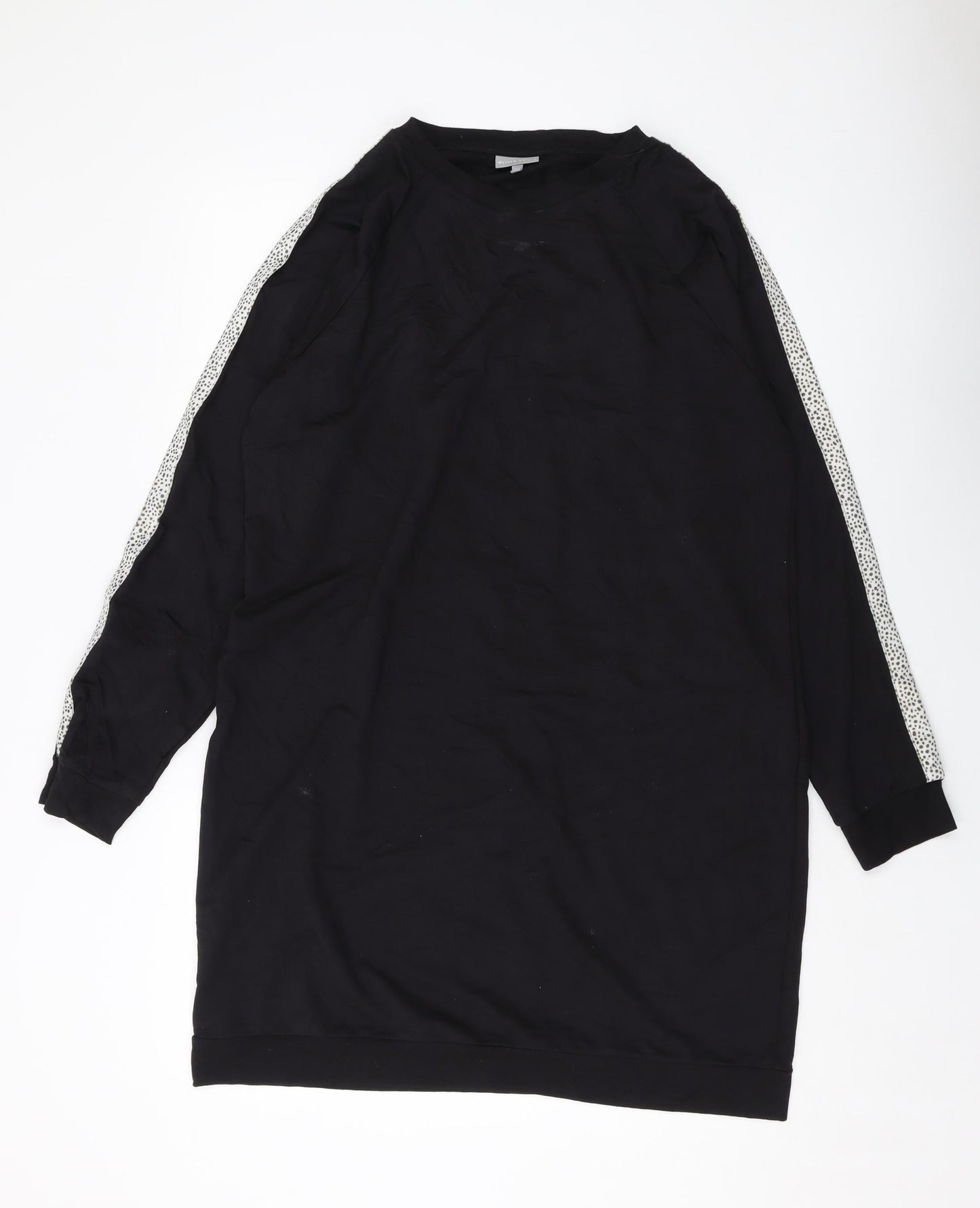 Oliver Bonas Womens Black Cotton Pullover Sweatshirt Size 14 Pullover
