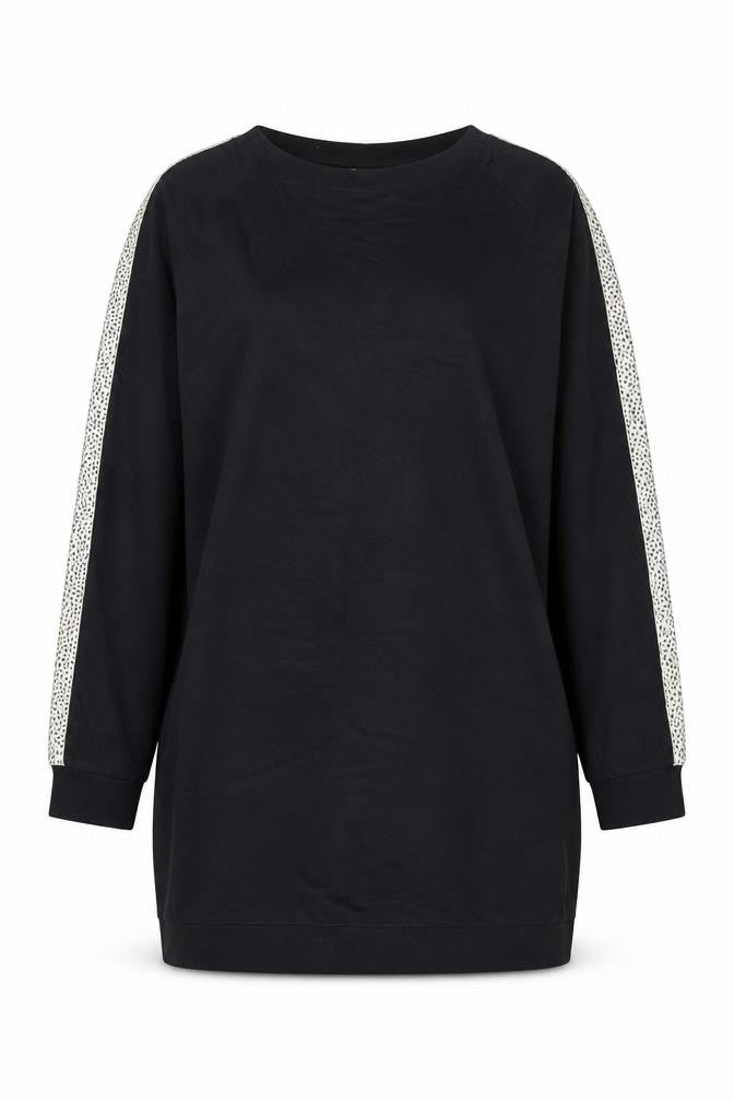 Oliver Bonas Womens Black Cotton Pullover Sweatshirt Size 14 Pullover