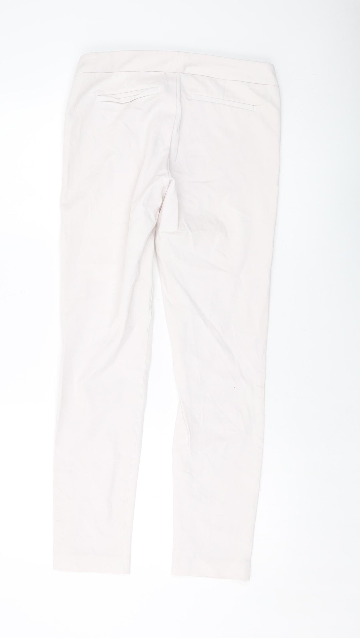 Ecru Womens Pink Cotton Trousers Size 6 L28 in Regular Zip