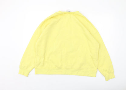 Preloved Disney Womens Yellow Polyester Pullover Sweatshirt Size 14 Pullover - Back