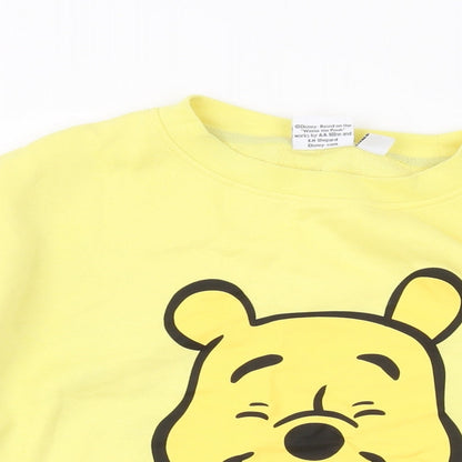Preloved Disney Womens Yellow Polyester Pullover Sweatshirt Size 14 Pullover - Detail