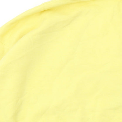 Preloved Disney Womens Yellow Polyester Pullover Sweatshirt Size 14 Pullover - Label