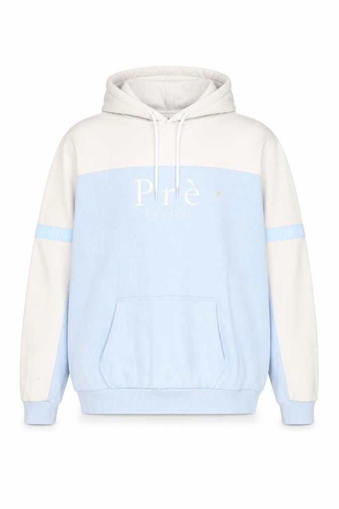 PRE London Mens Blue Cotton Pullover Hoodie Size L