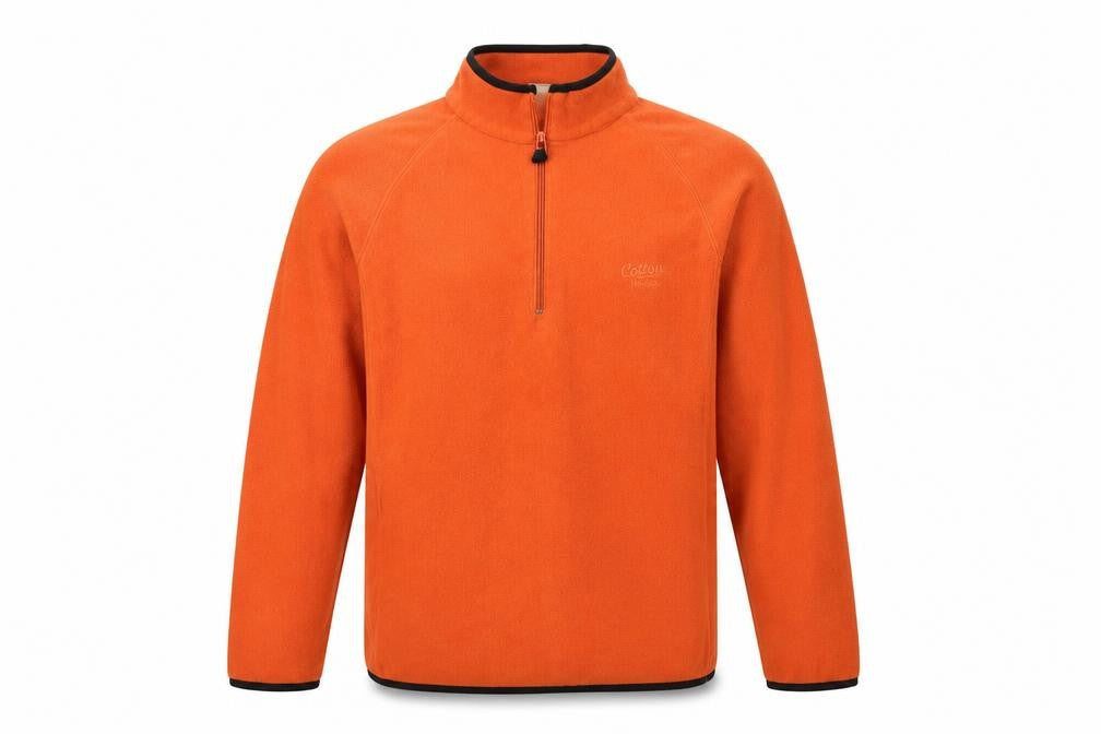 Cotton Traders Mens Orange Polyester Pullover Sweatshirt Size M
