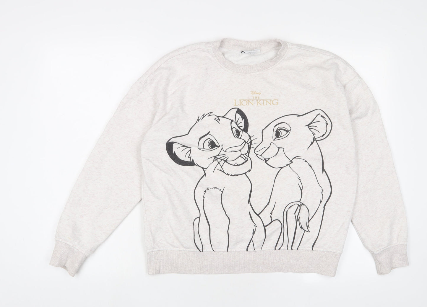 Disney Womens Beige Cotton Pullover Sweatshirt Size S Pullover - The Lion King