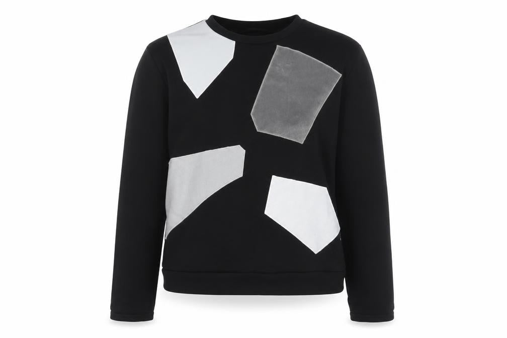 Chocoolate Womens Black Cotton Pullover Sweatshirt Size S Pullover